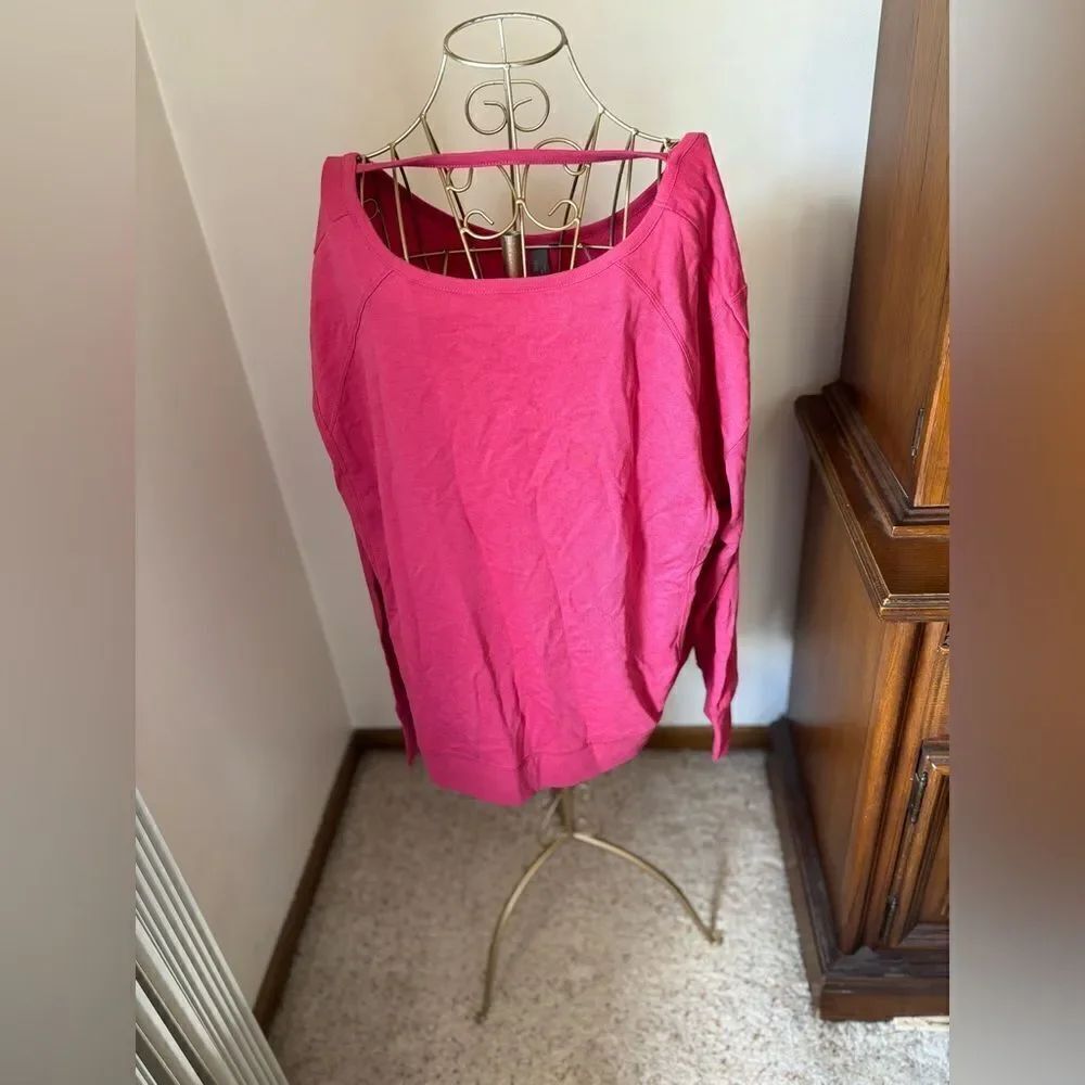 Sweaty Betty After Class Sport Sweatshirt Tayberry Pink NWT Size XL